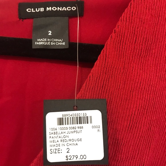 Club Monaco Eye-Catching Red Jumpsuit - Picture 6 of 6